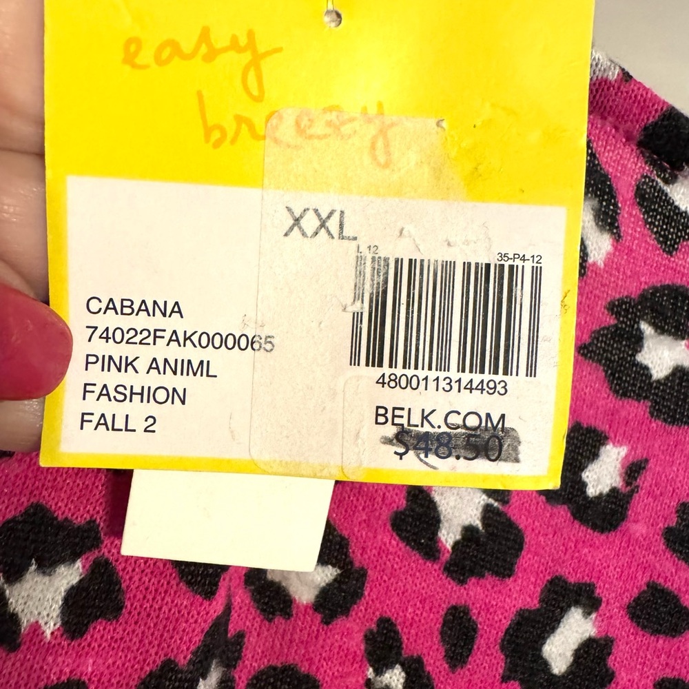NWT #FALL2025🍁  Vibrant Pink Leopard Lightweight Sweater   2X   #CL - Picture 8 of 10
